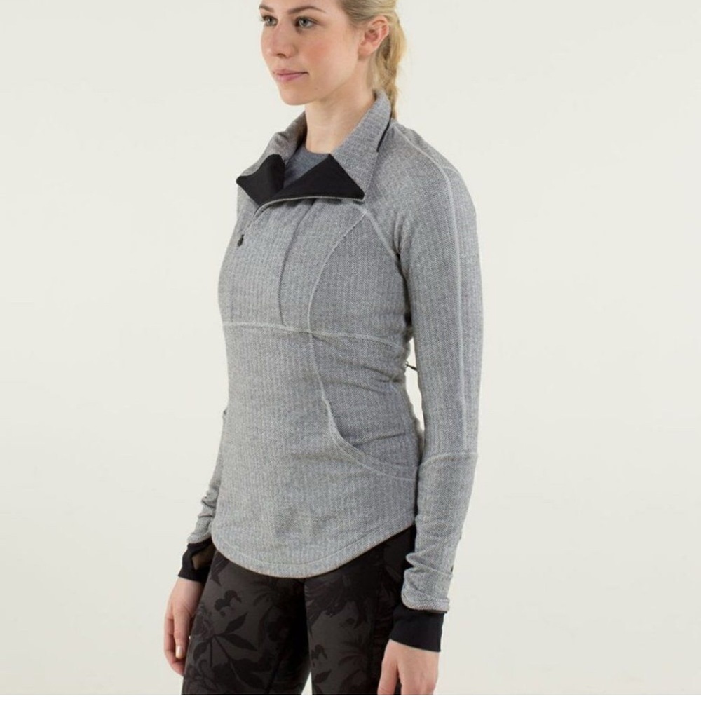 Lululemon Half Zip Tech Pullover Herringbone Size… - image 1